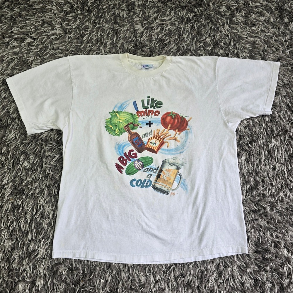 Vintage 1995 Caribbean Soul Cheeseburger in Paradise T Shirt 2XL White USA Made